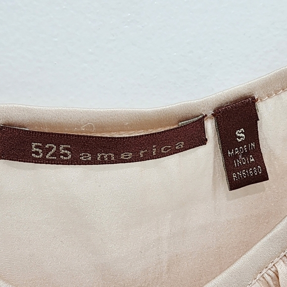 525 America Women's Silk Lycra Ruffle Cami Top - S - Picture 3 of 5